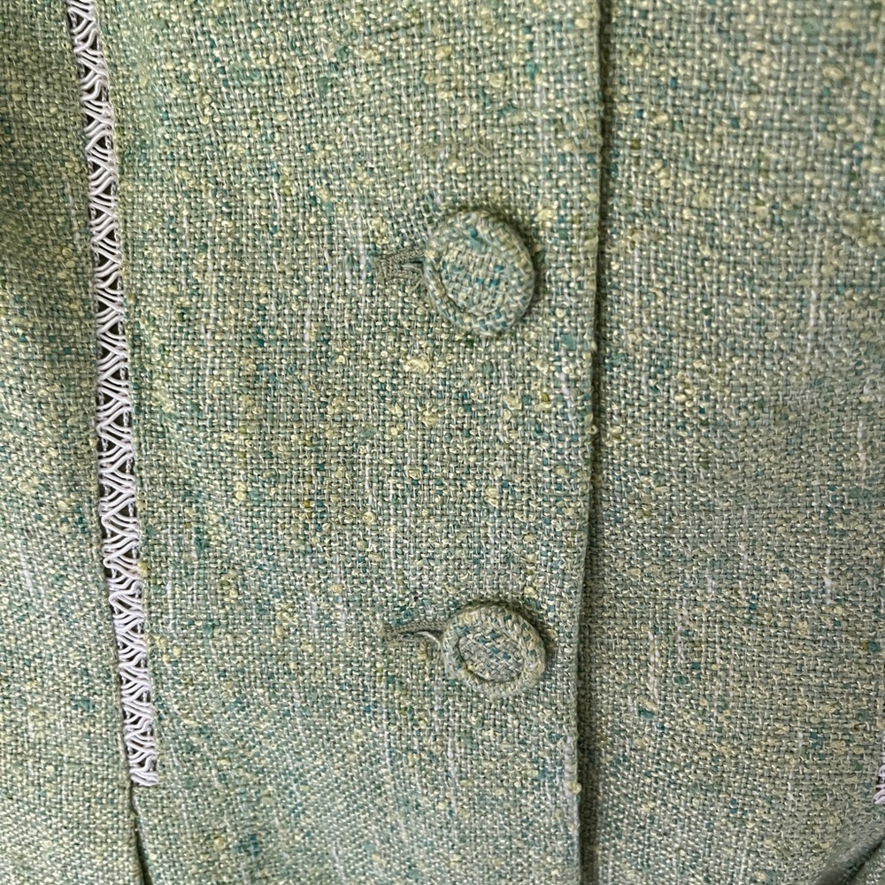 Kay Under New York Linen Silk Blazer Green size 12 - Picture 8 of 14